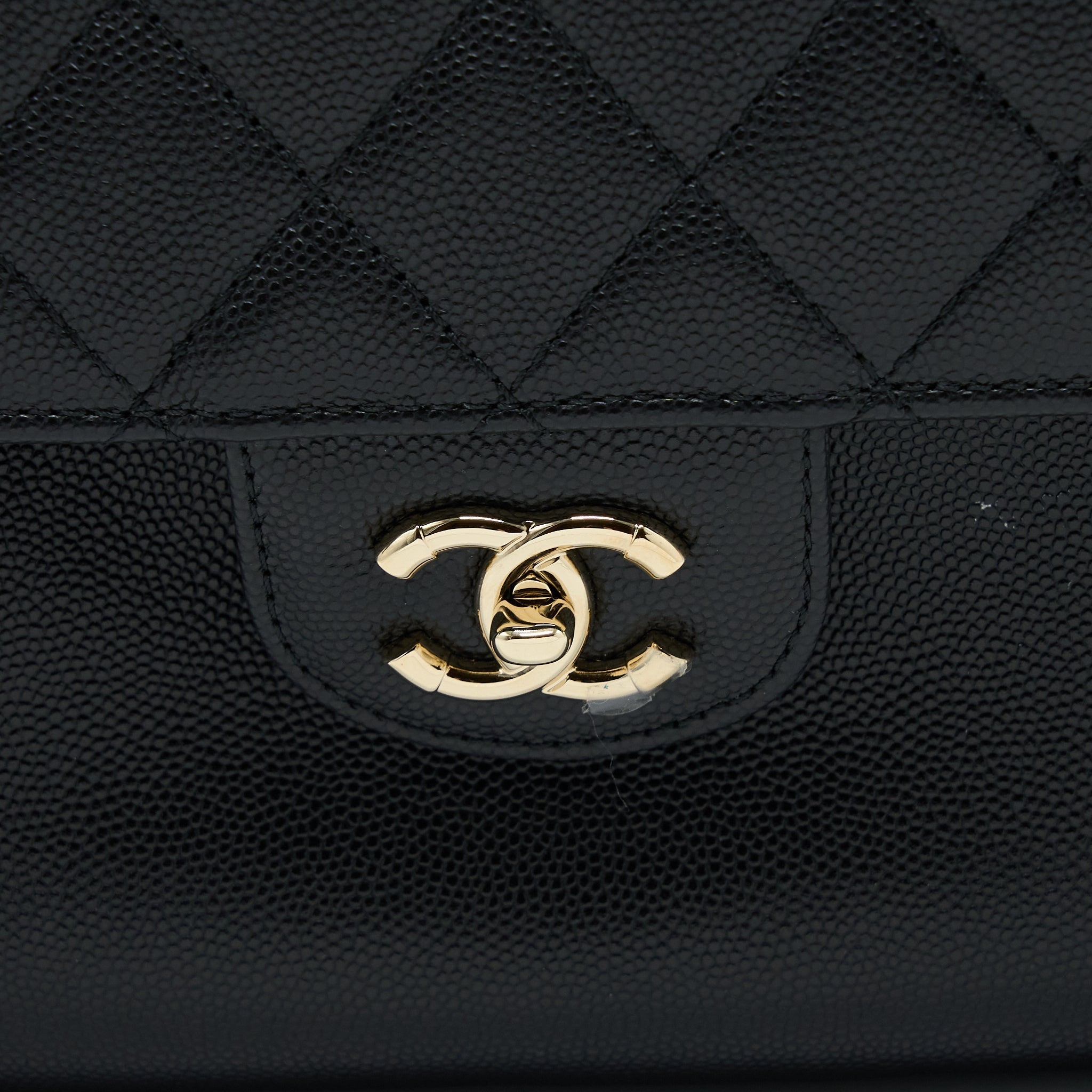 Chanel 19C Large Shopping Tote Bag Caviar Black L