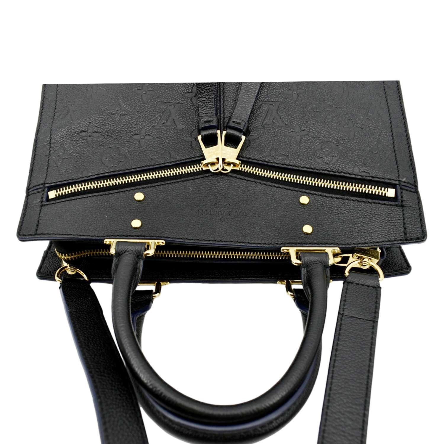 LOUIS VUITTON Sully PM Monogram Empreinte Leather Shoulder Bag Black