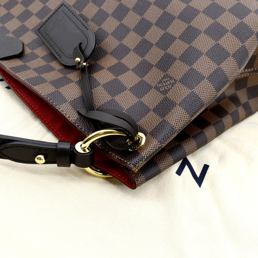 LOUIS VUITTON Graceful MM Damier Ebene Shoulder Bag Brown