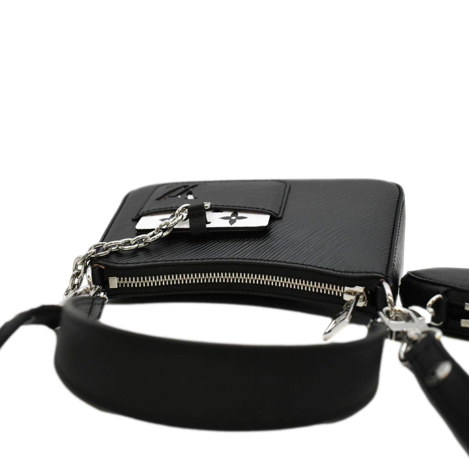 LOUIS VUITTON Marellini Epi Leather Shoulder Bag Black
