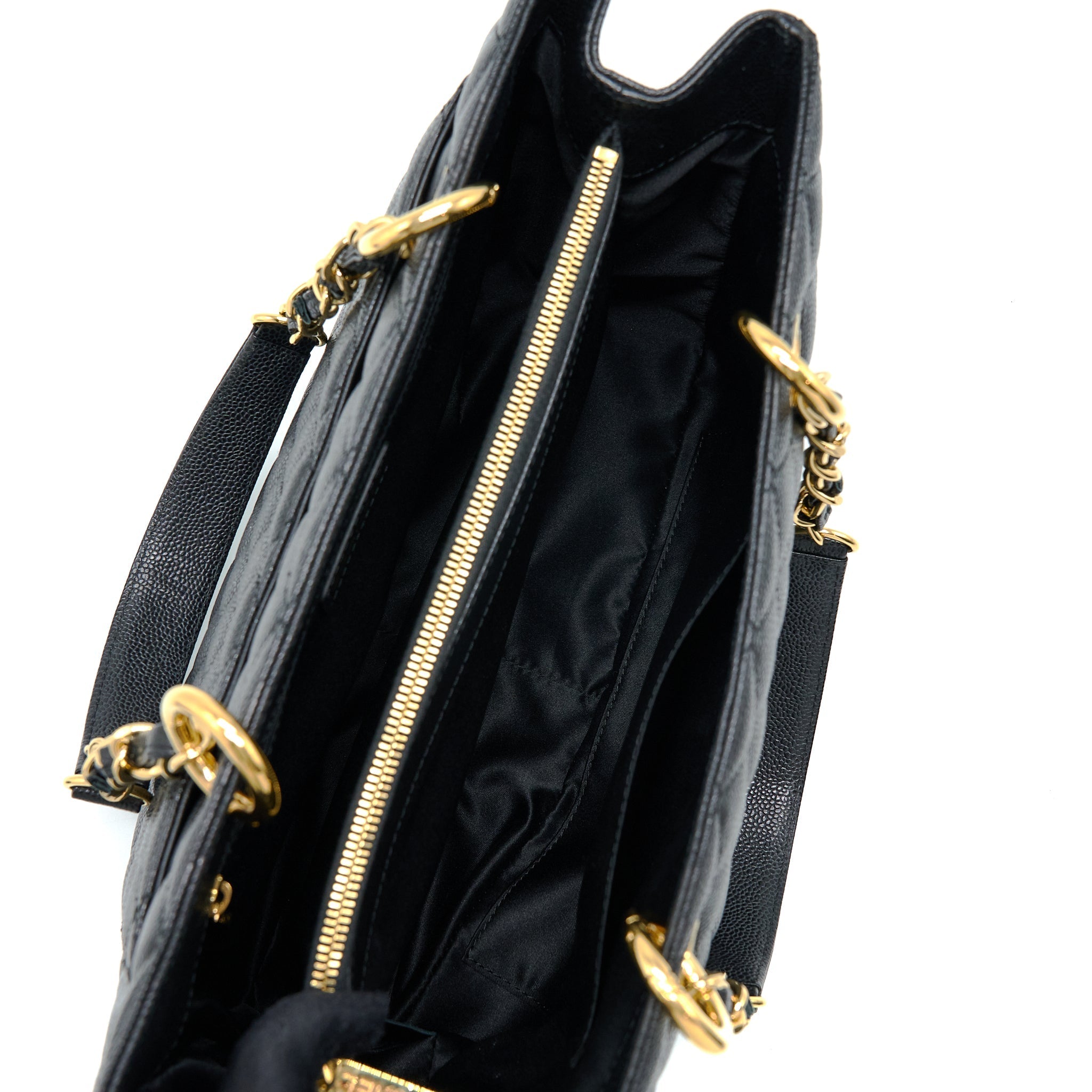 Chanel Grand Shopping Tote Bag Caviar Black