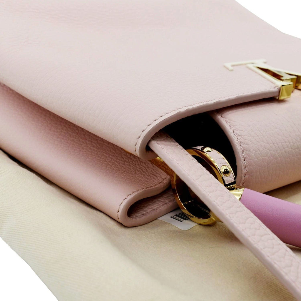 LOUIS VUITTON Capucines BB Taurillon Leather Shoulder Bag Baby Pink