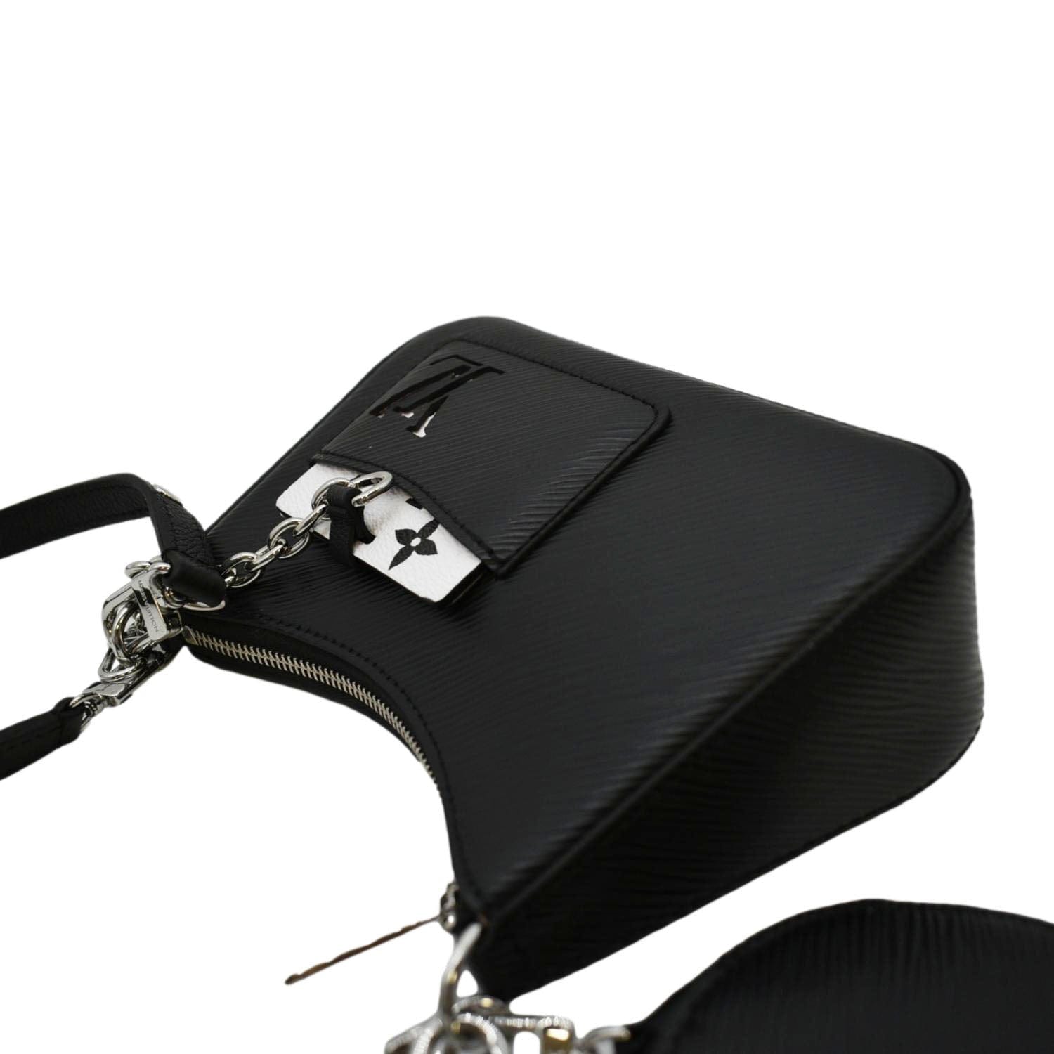 LOUIS VUITTON Marellini Epi Leather Shoulder Bag Black