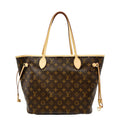 LOUIS VUITTON Neverfull MM Monogram Canvas Tote Bag Brown