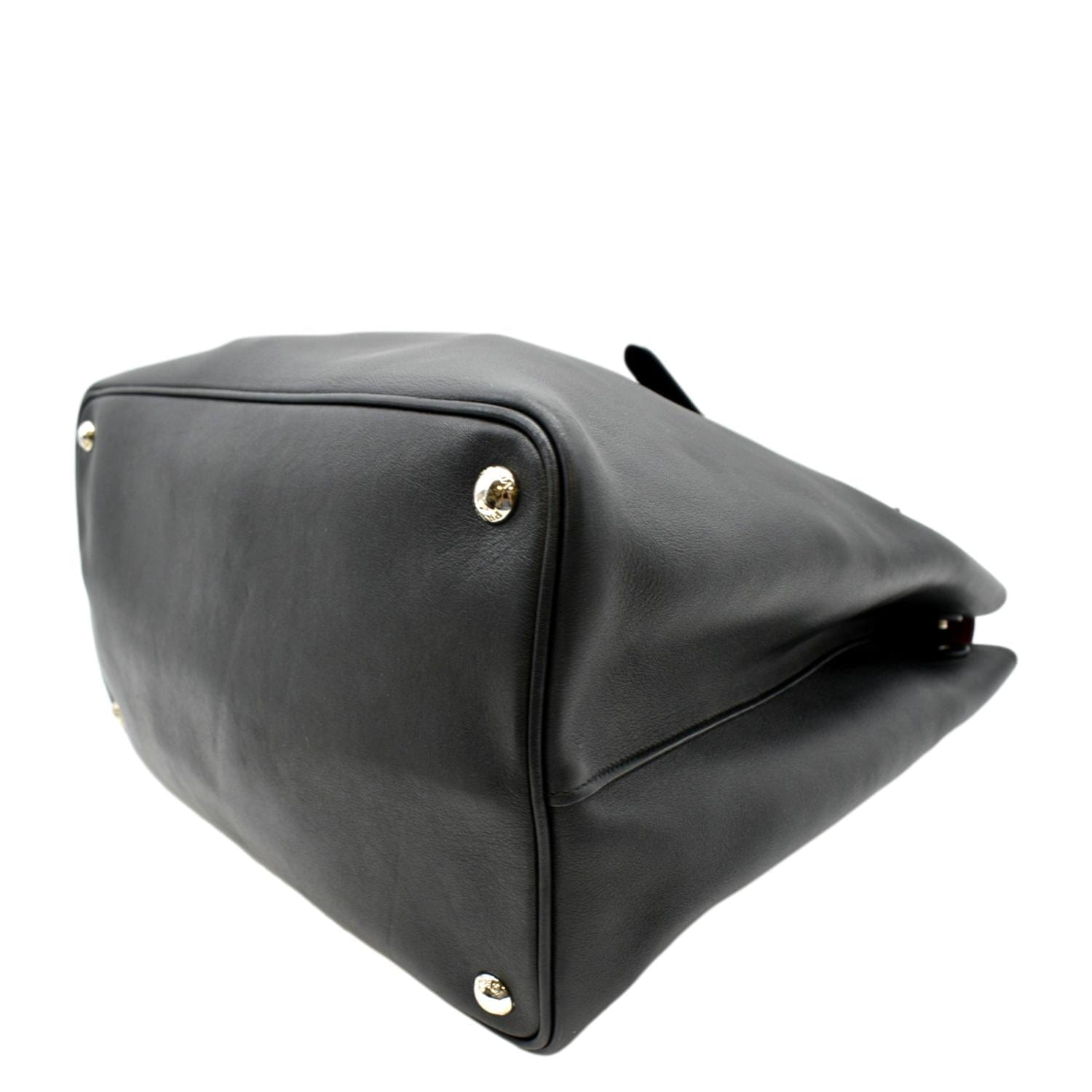 PRADA 2way Leather Tote Shoulder Bag Black BN2815