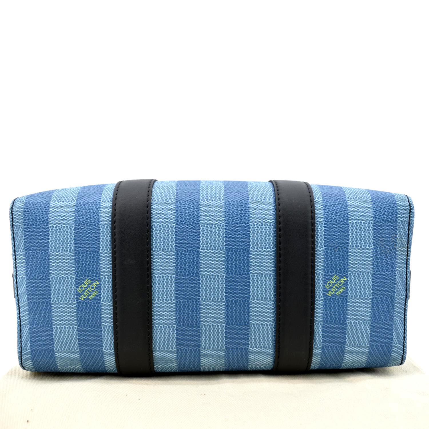 LOUIS VUITTON City Keepall Damier Stripes Shoulder Bag Gradient Blue