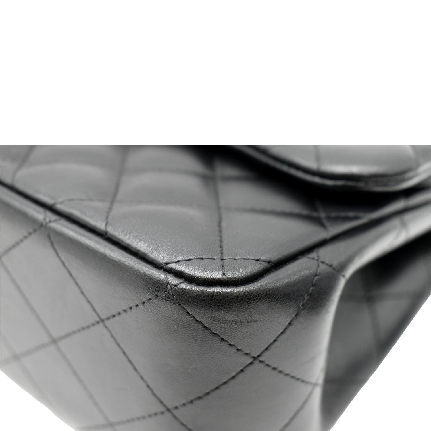 CHANEL Jumbo Double Flap Calfskin Leather Shoulder Bag Black