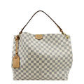 LOUIS VUITTON Graceful MM Damier Azur Hobo Shoulder Bag White