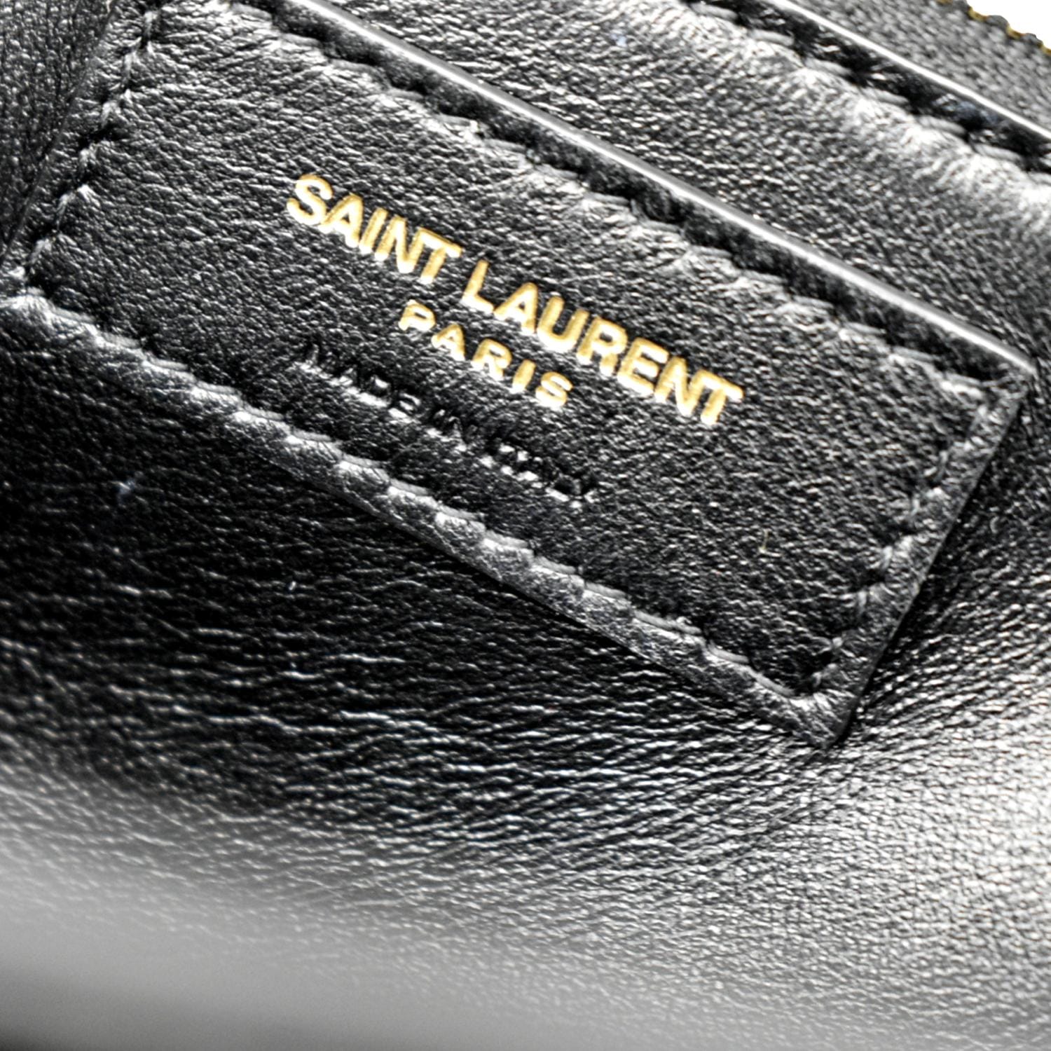 YVES SAINT LAURENT Kate 99 Embossed Alligator Leather Chain Shoulder Bag Black
