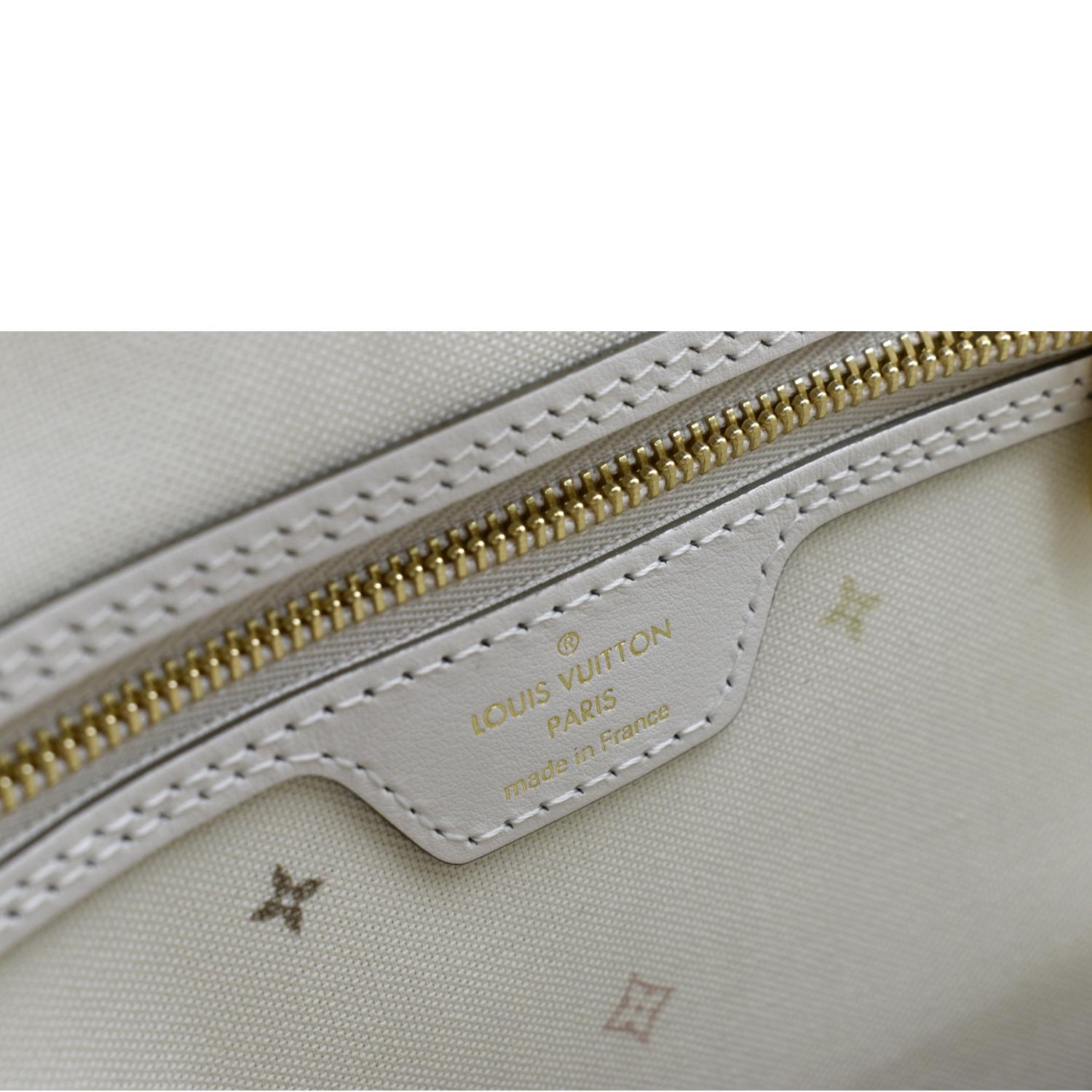 LOUIS VUITTON Neverfull MM Monogram Coated Canvas Tote Sunset Kaki