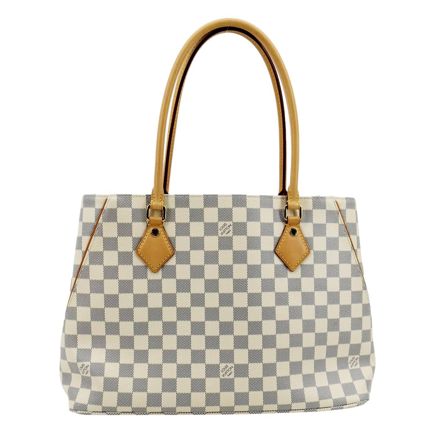 LOUIS VUITTON Calvi Damier Azur Shoulder Bag White