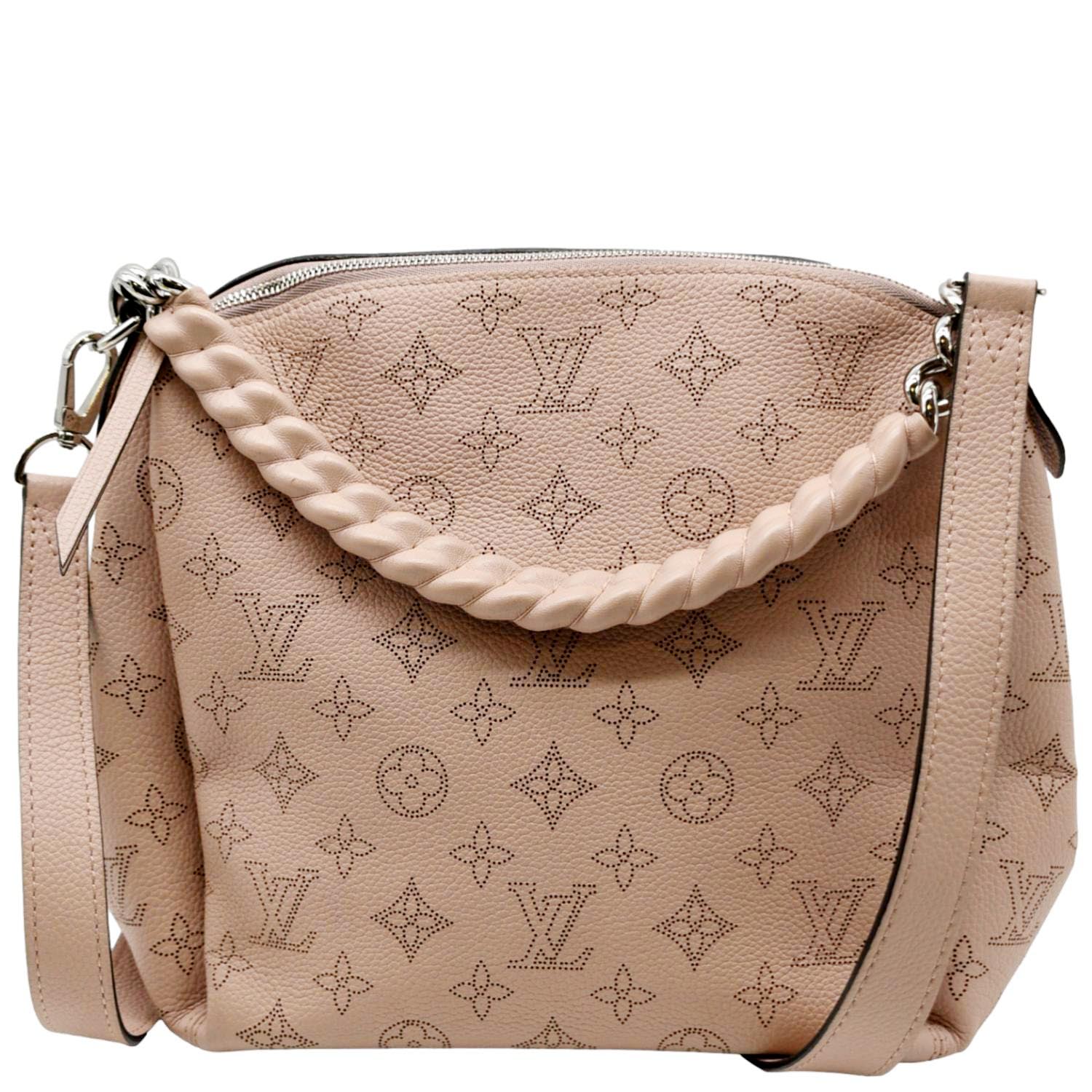 LOUIS VUITTON Babylone Mahina Calfskin Leather Shoulder Bag Pink