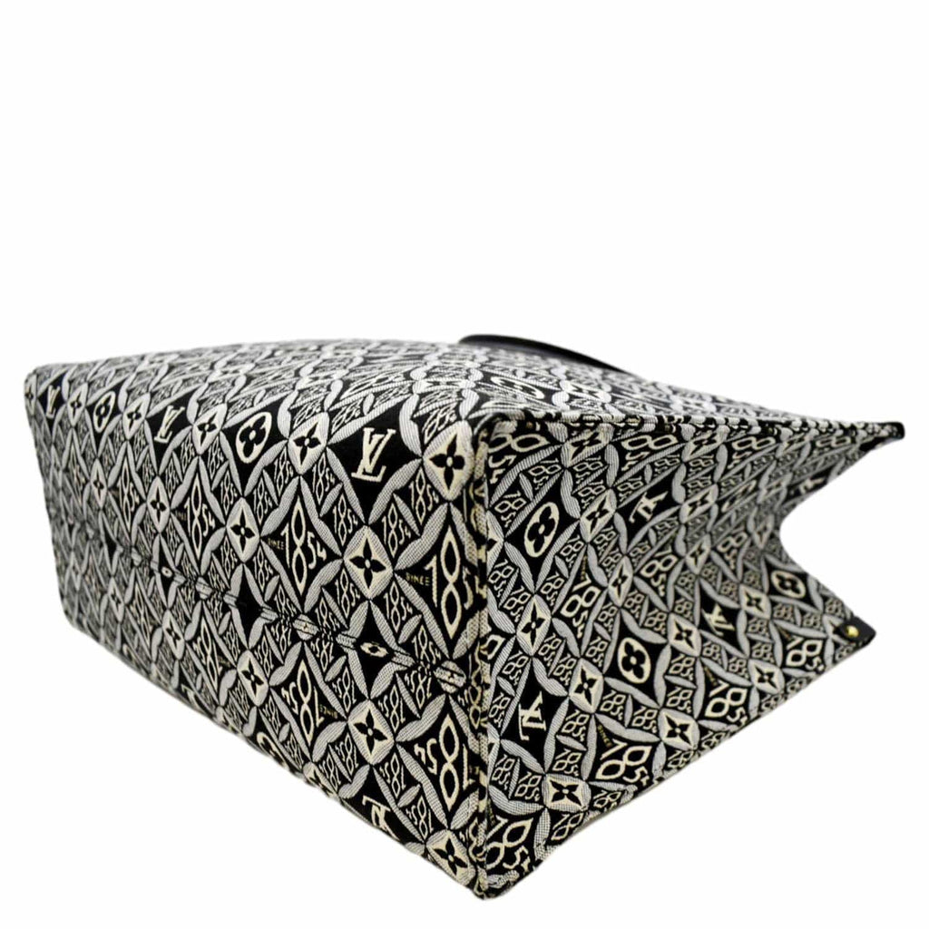 LOUIS VUITTON Onthego GM 1854 Jacquard Tote Bag Grey