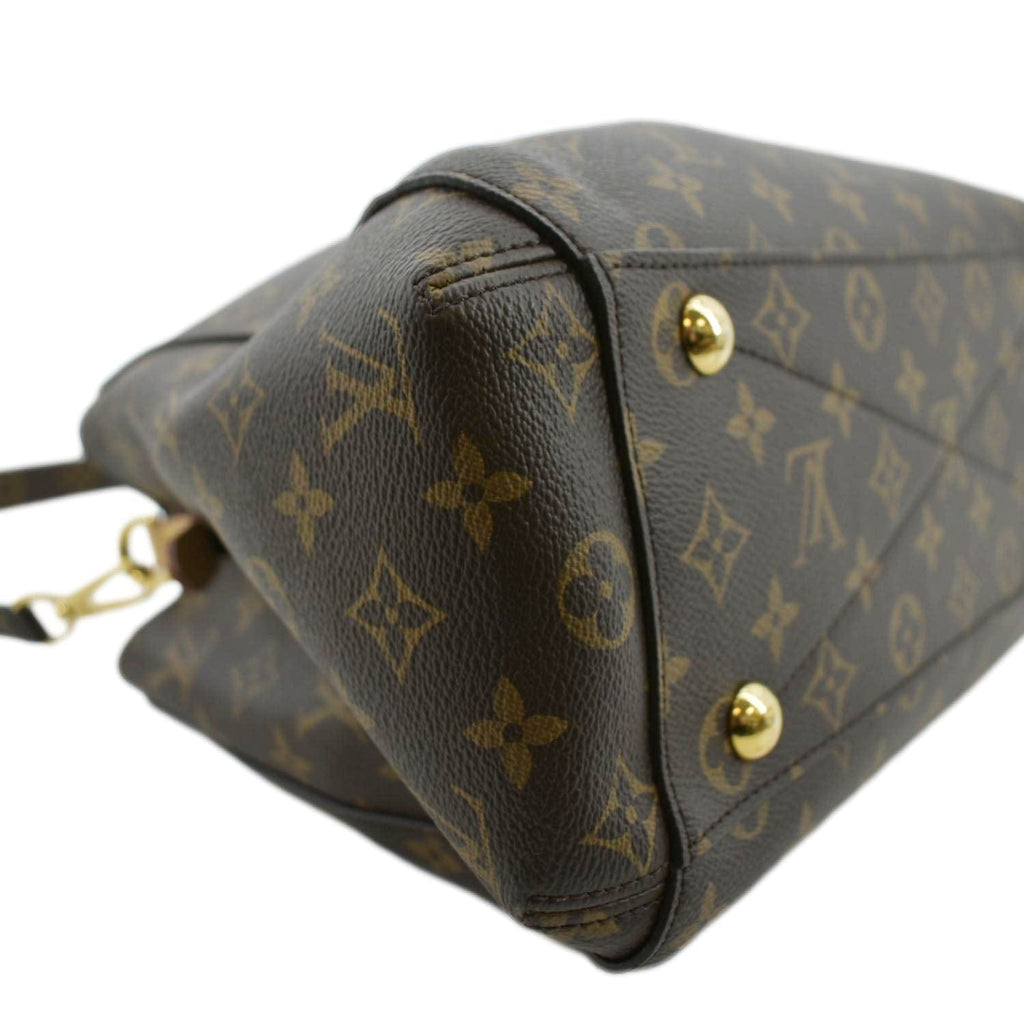 LOUIS VUITTON Montaigne MM Monogram Canvas Shoulder Bag Brown