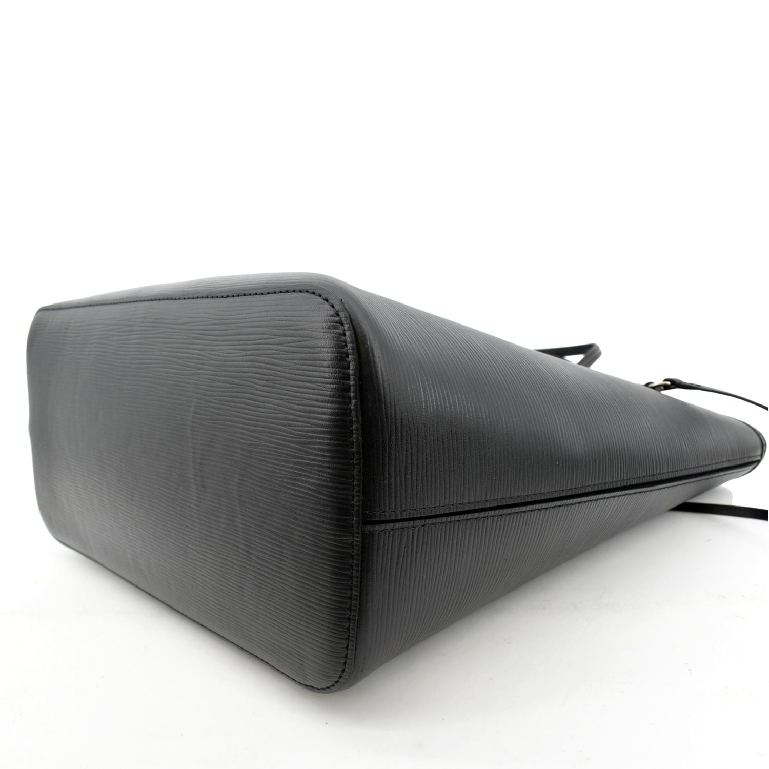 LOUIS VUITTON Neverfull Epi Leather Tote Shoulder Bag Black