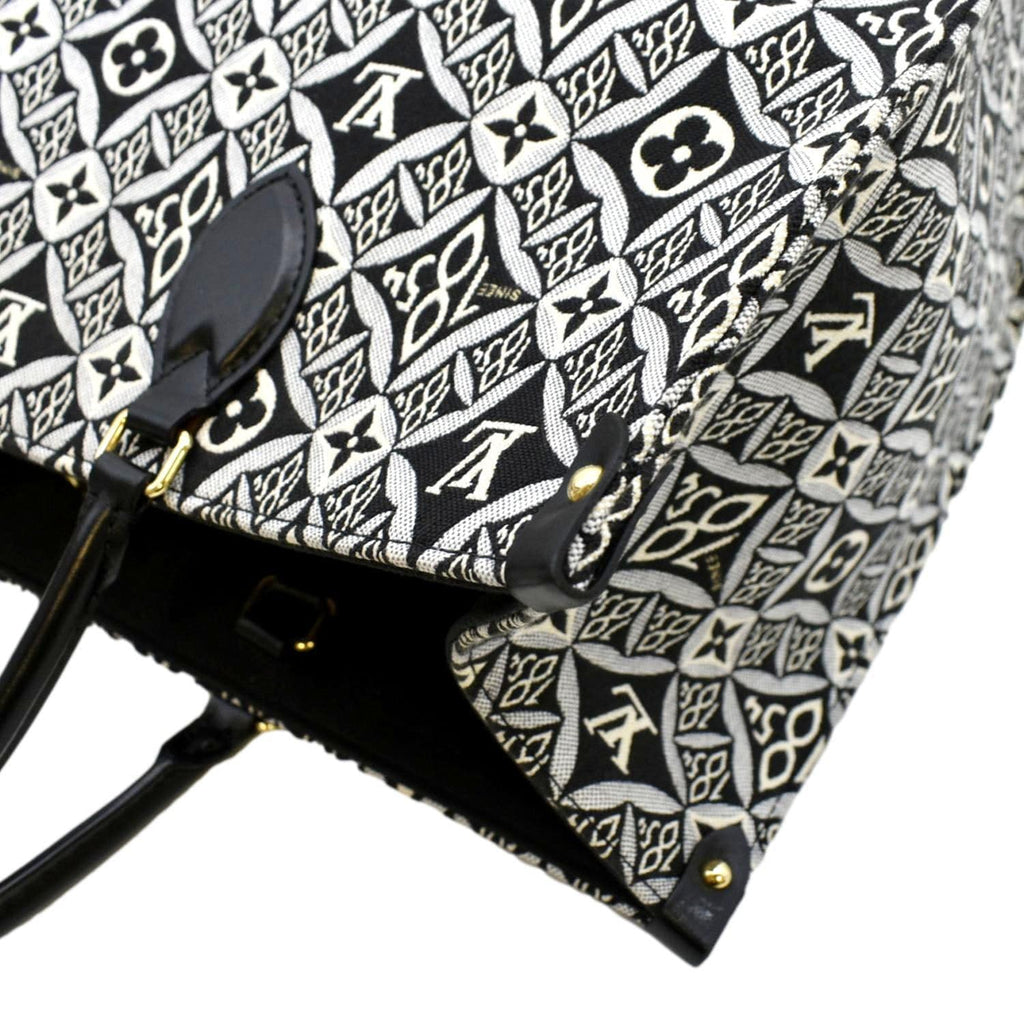 LOUIS VUITTON Onthego GM 1854 Jacquard Tote Bag Grey
