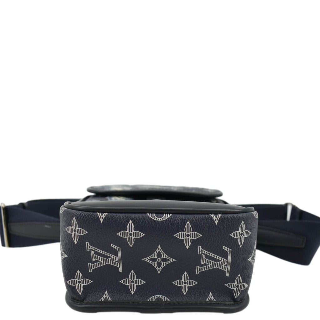 LOUIS VUITTON Monogram Savanna Elephant Chapman Brothers Canvas Shoulder Bag Blue