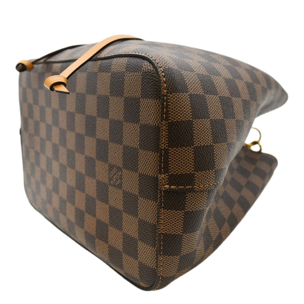 LOUIS VUITTON Neonoe Damier Ebene Shoulder Bag Safran Yellow
