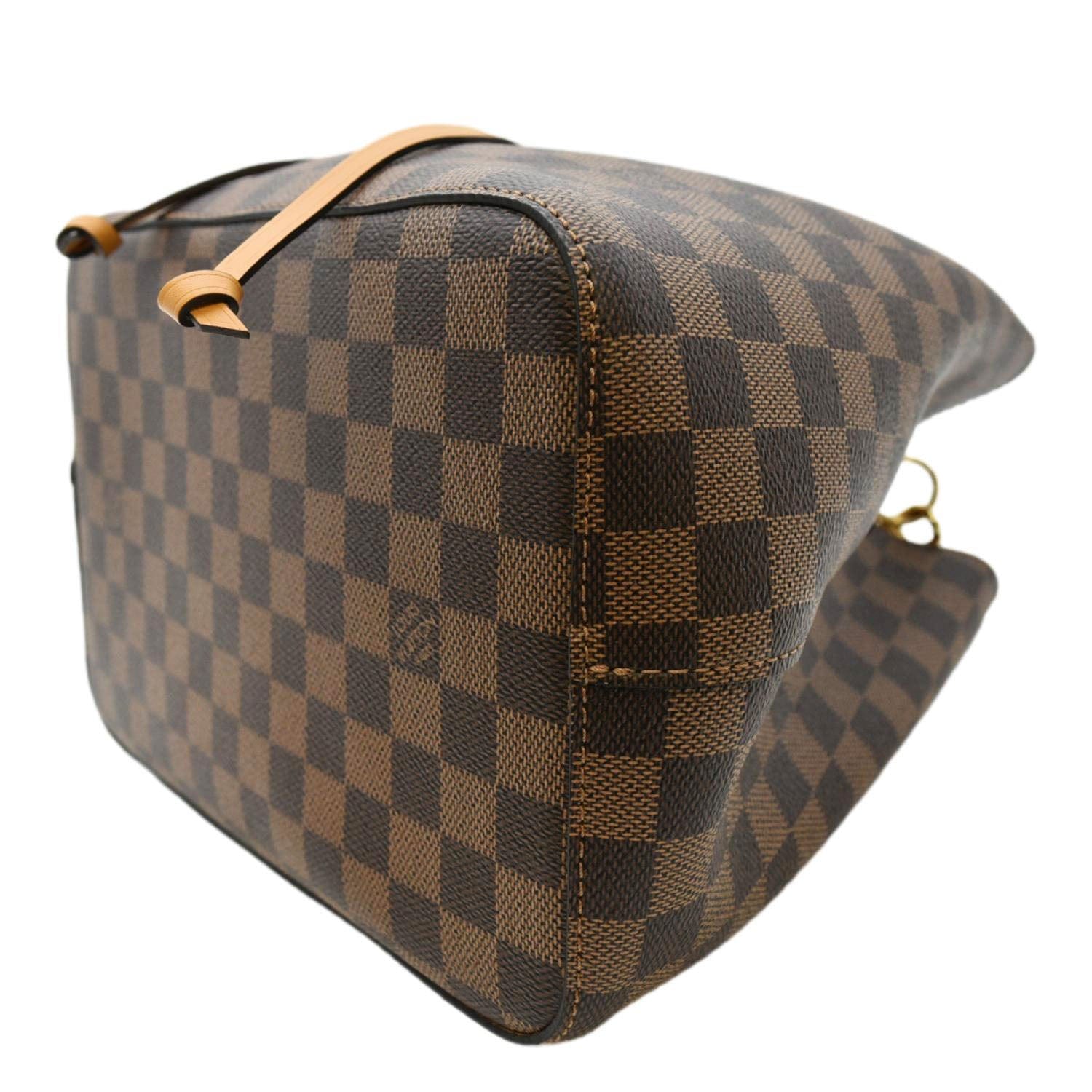 LOUIS VUITTON Neonoe Damier Ebene Shoulder Bag Safran Yellow