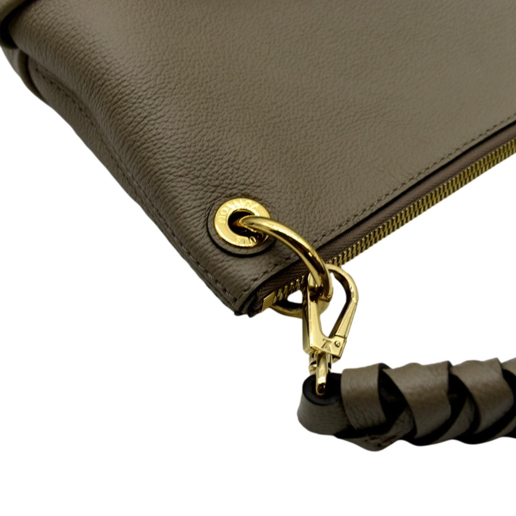 LOUIS VUITTON Maida Monogram Empreinte Leather Hobo Shoulder Bag Tourterelle