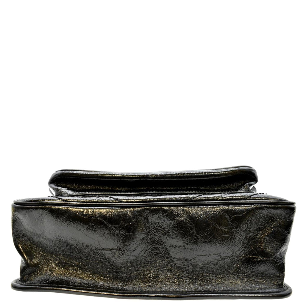 YVES SAINT LAURENT Niki Medium Leather Shoulder Bag Black