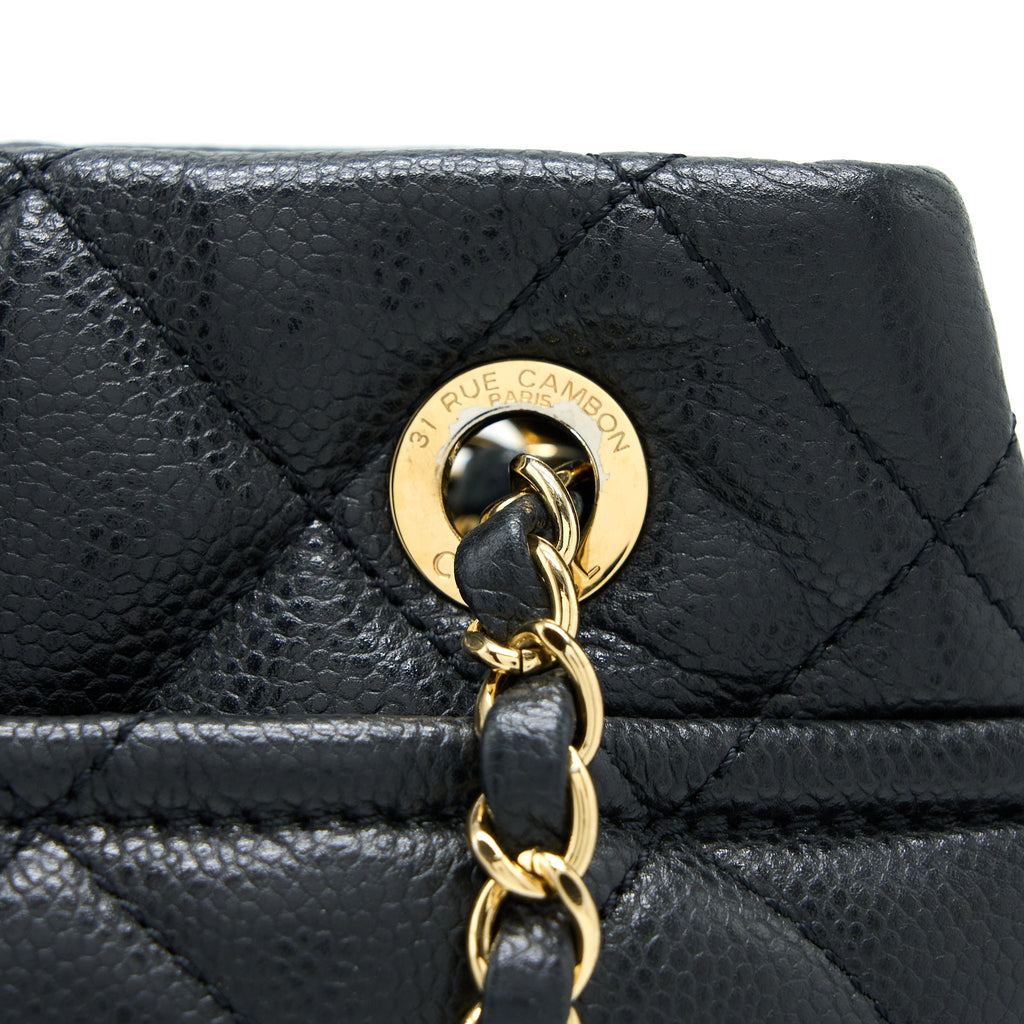 Chanel Matelasse Chain Tote Bag Caviar Black