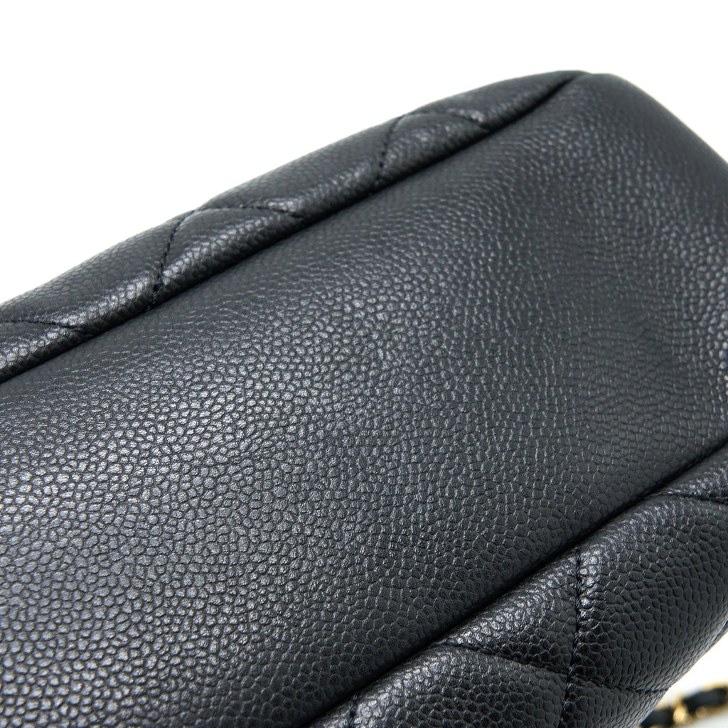 Chanel Matelasse Chain Tote Bag Caviar Black