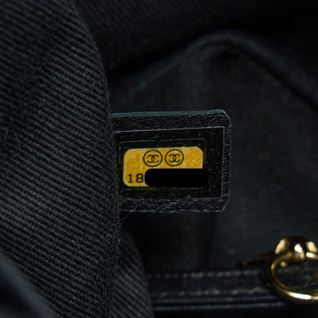 Chanel Matelasse Chain Tote Bag Caviar Black