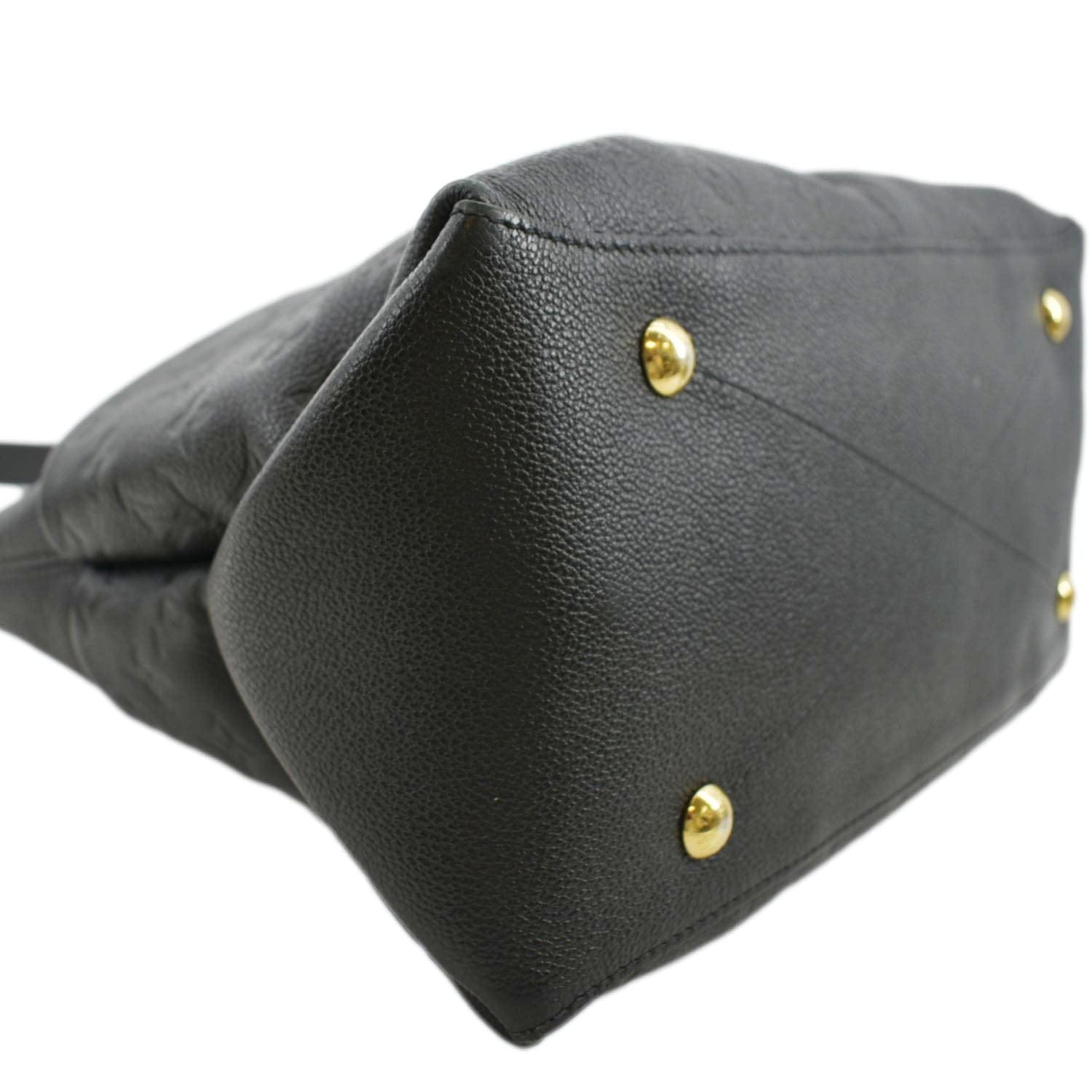LOUIS VUITTON Maida Monogram Empreinte Leather Hobo Shoulder Bag Black