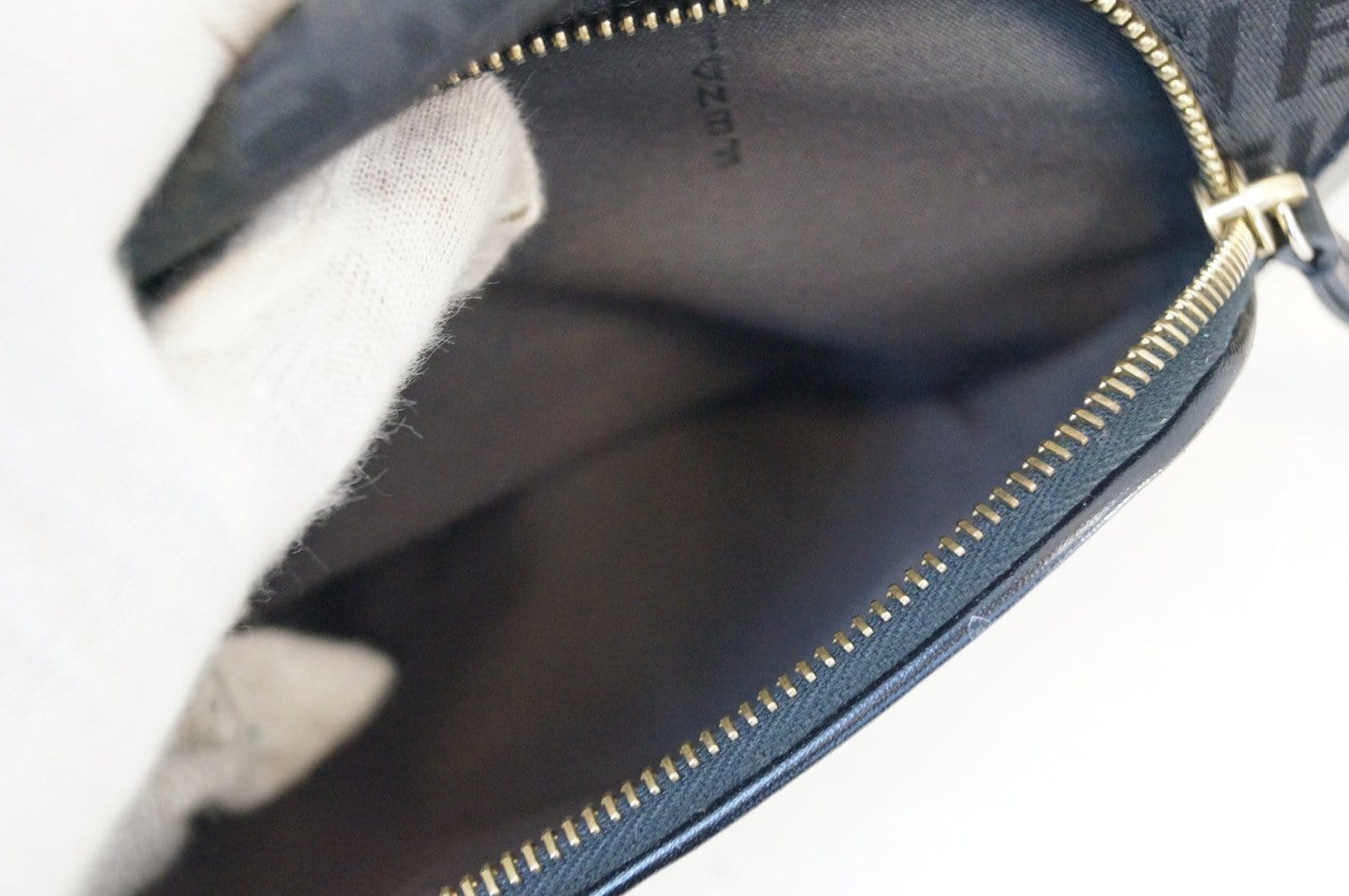 Fendi Zucchino Canvas Black Hobo Shoulder Bag