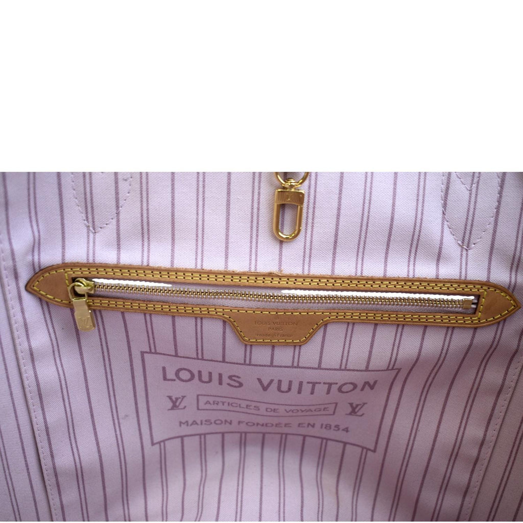 LOUIS VUITTON Neverfull Saint Tropez Monogram Canvas Tote Bag Rose Ballerine
