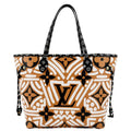 LOUIS VUITTON Neverfull Crafty MM Monogram Gaint Canvas Tote Bag Caramel
