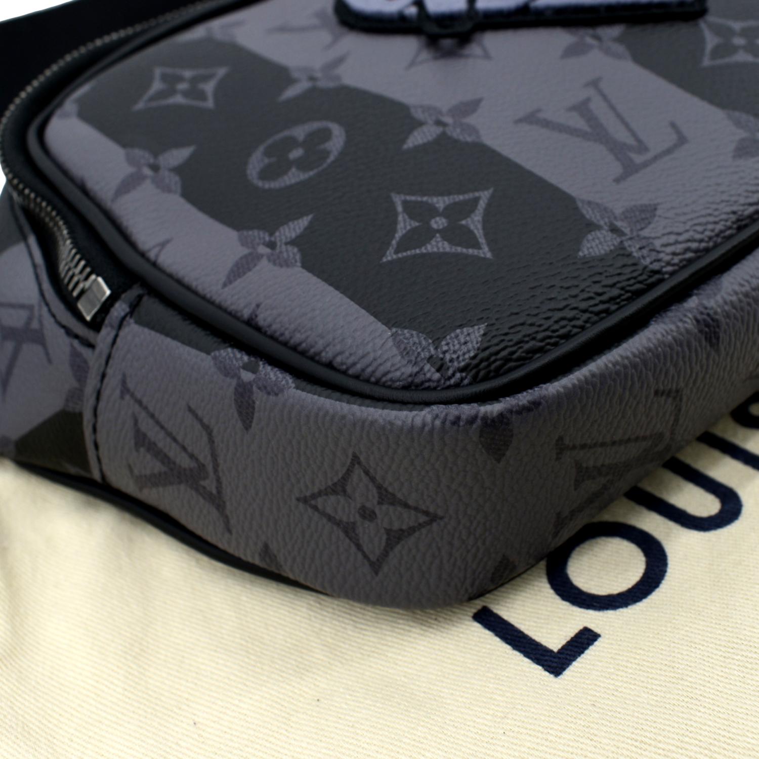 LOUIS VUITTON Modular Sling Monogram Eclipse Shoulder Bag Black
