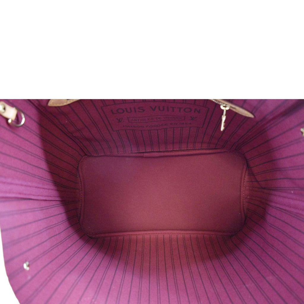 LOUIS VUITTON Neverfull MM Monogram Canvas Tote Bag Brown