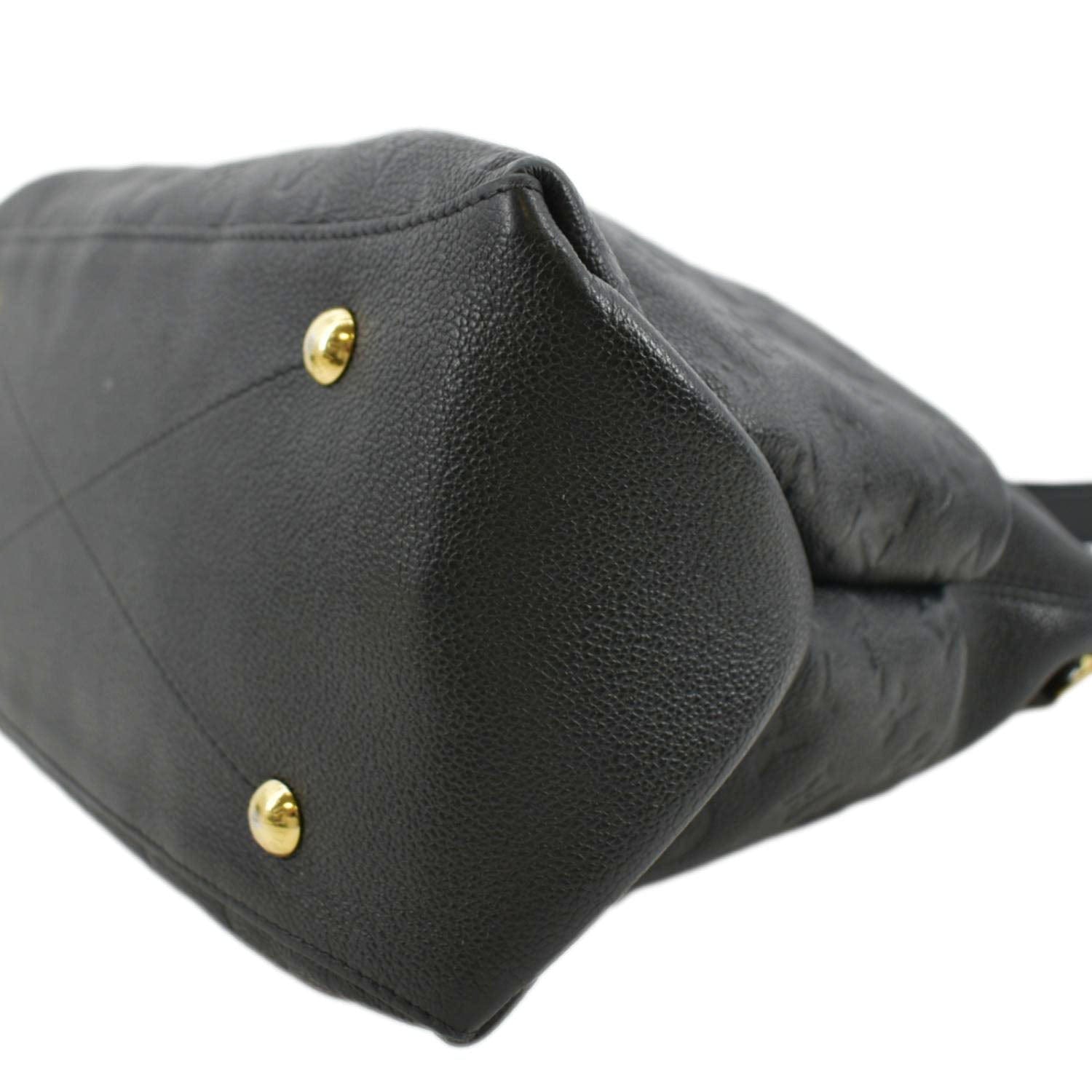 LOUIS VUITTON Maida Monogram Empreinte Leather Hobo Shoulder Bag Black