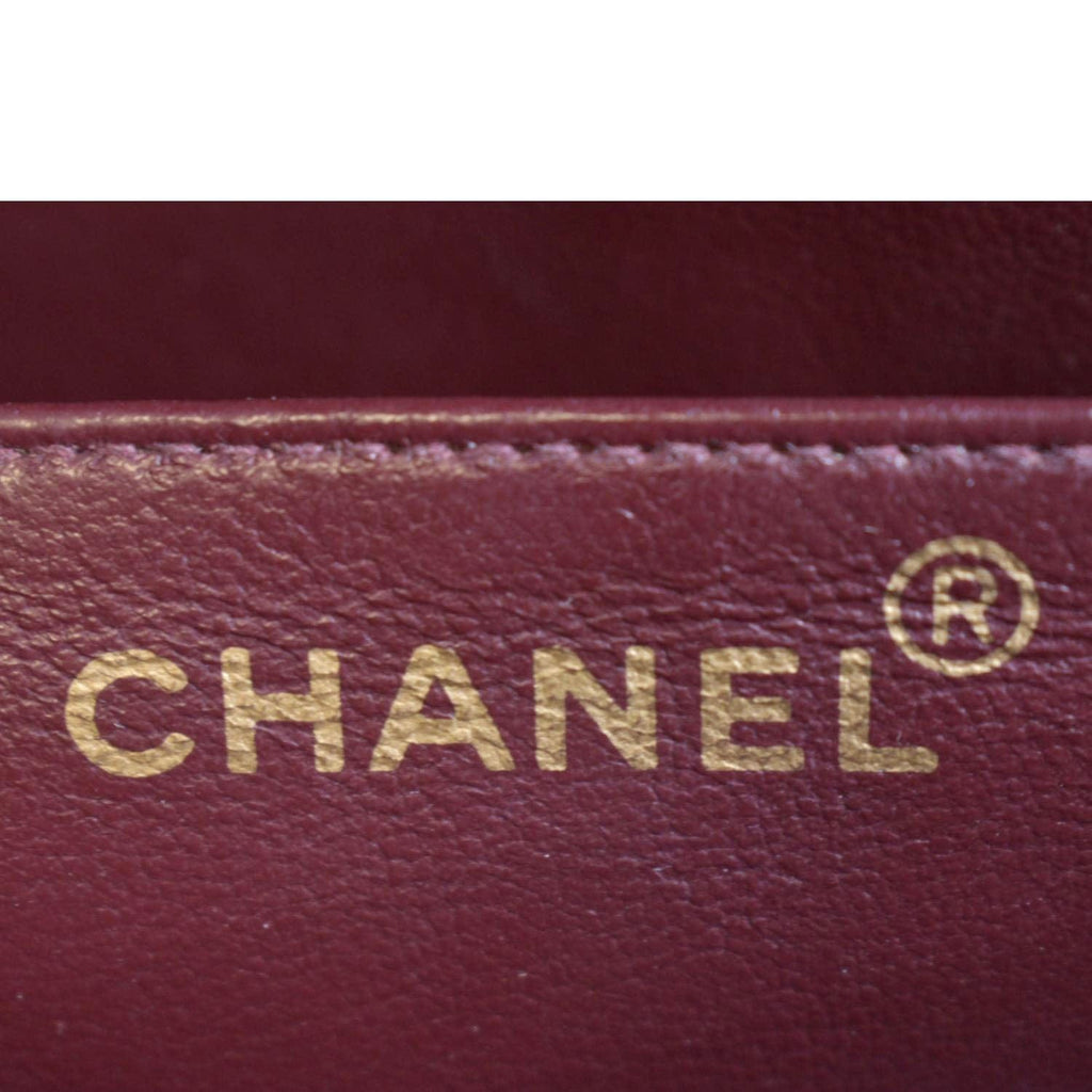 CHANEL Maxi Vintage Flap Quilted Leather Shoulder Bag Black
