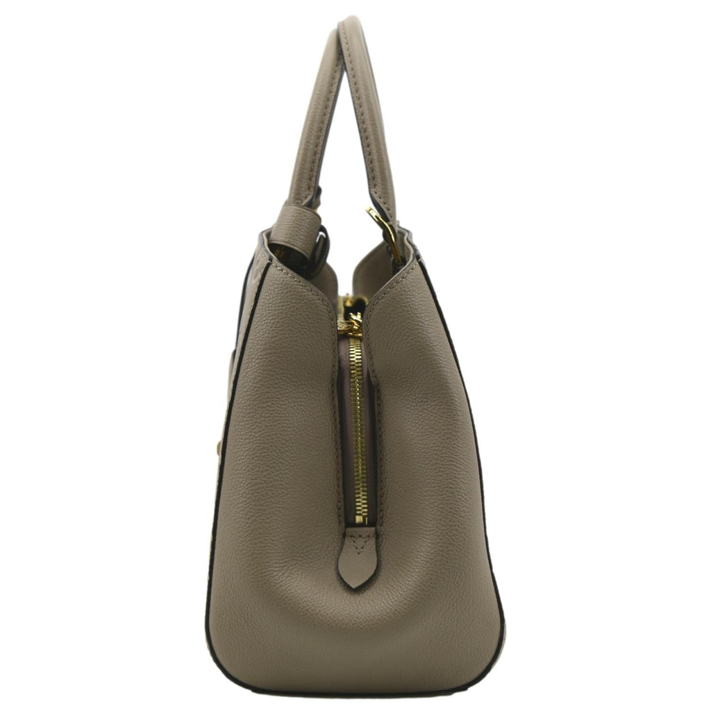 LOUIS VUITTON Montaigne MM Monogram Empreinte Shoulder Bag Tourterelle