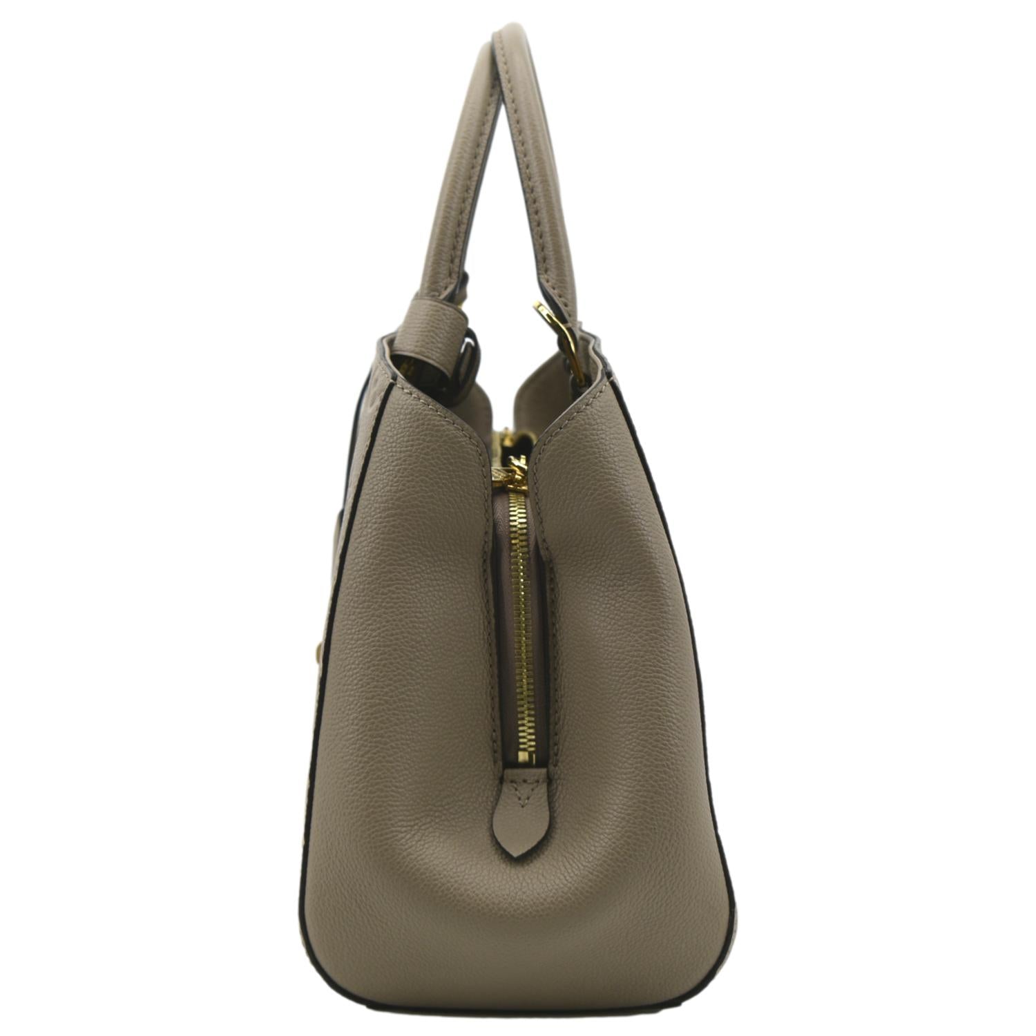 LOUIS VUITTON Montaigne MM Monogram Empreinte Shoulder Bag Tourterelle