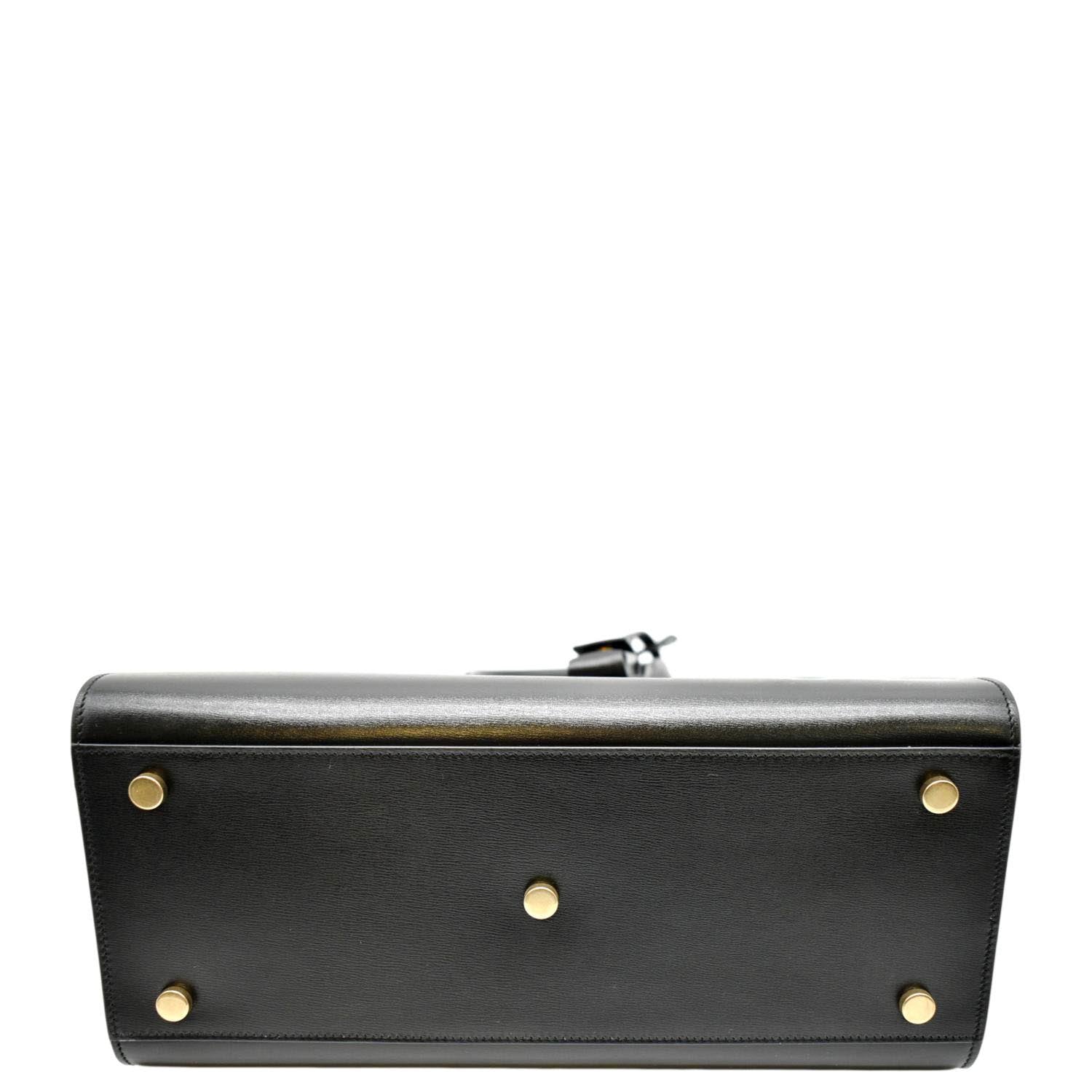 YVES SAINT LAURENT Sac de Jour Leather Satchel Shoulder Bag Black