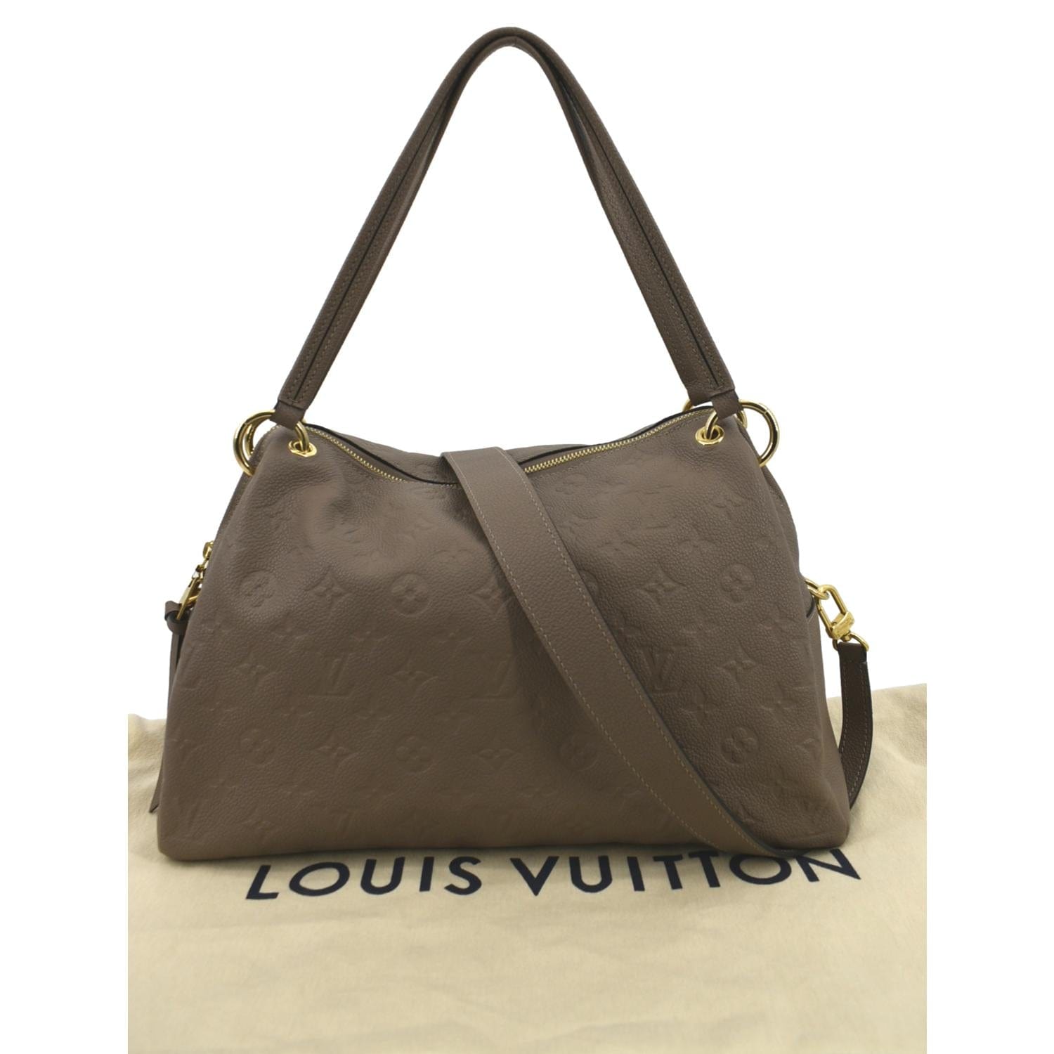 LOUIS VUITTON Ponthieu PM Empreinte Leather Shoulder Bag Tourterelle