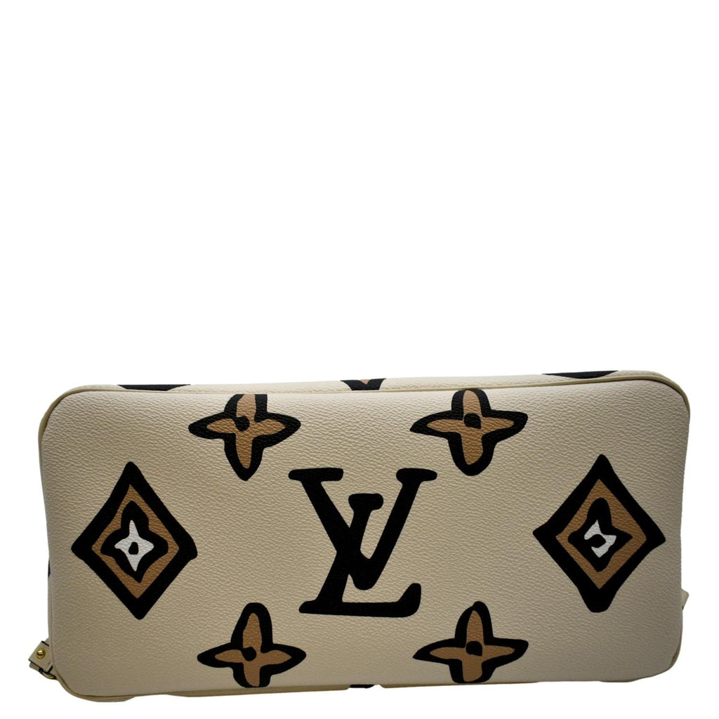 LOUIS VUITTON Neverfull MM Wild At Heart Monogram Giant Tote Bag Creme