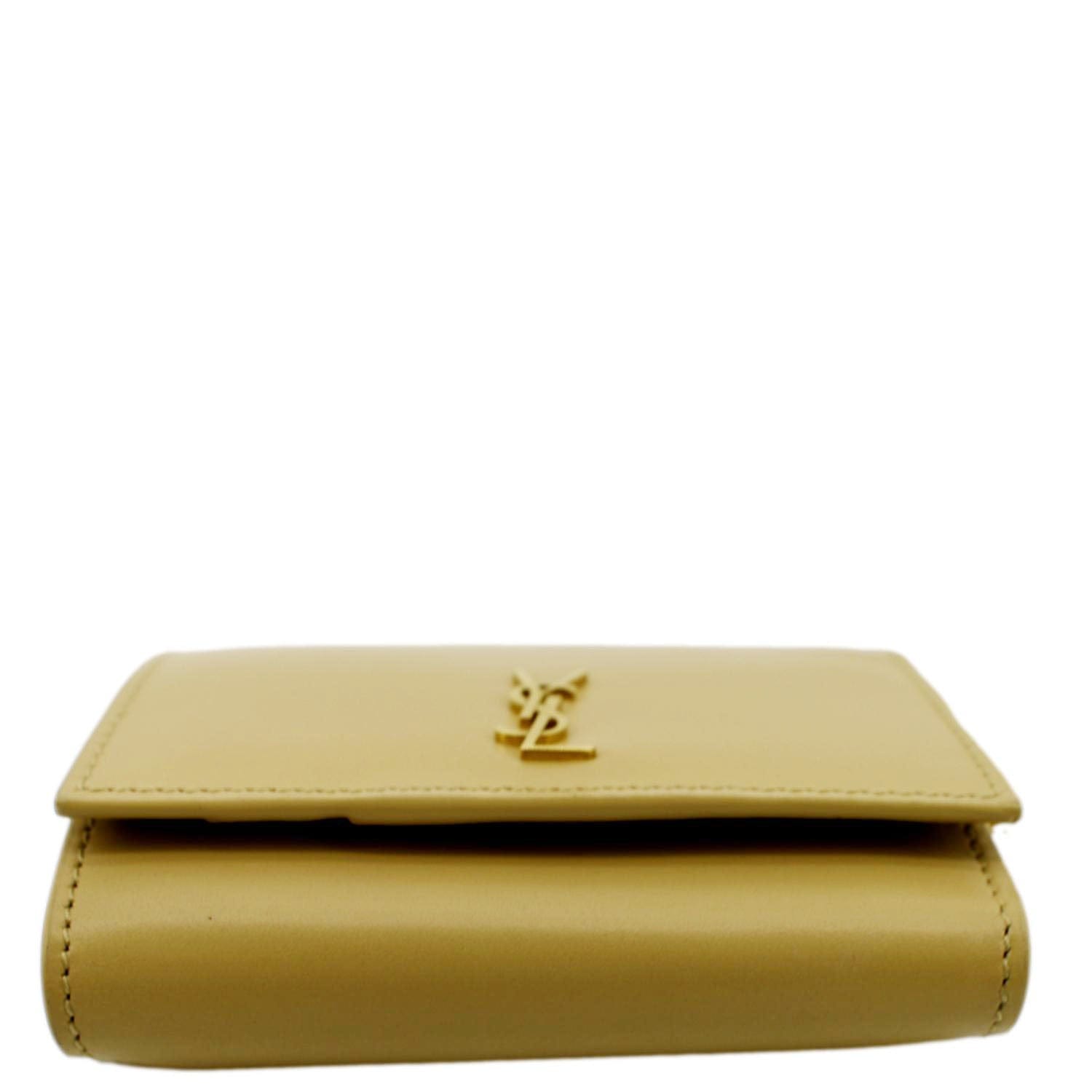 YVES SAINT LAURENT Rider Smooth Leather Shoulder Bag Beige