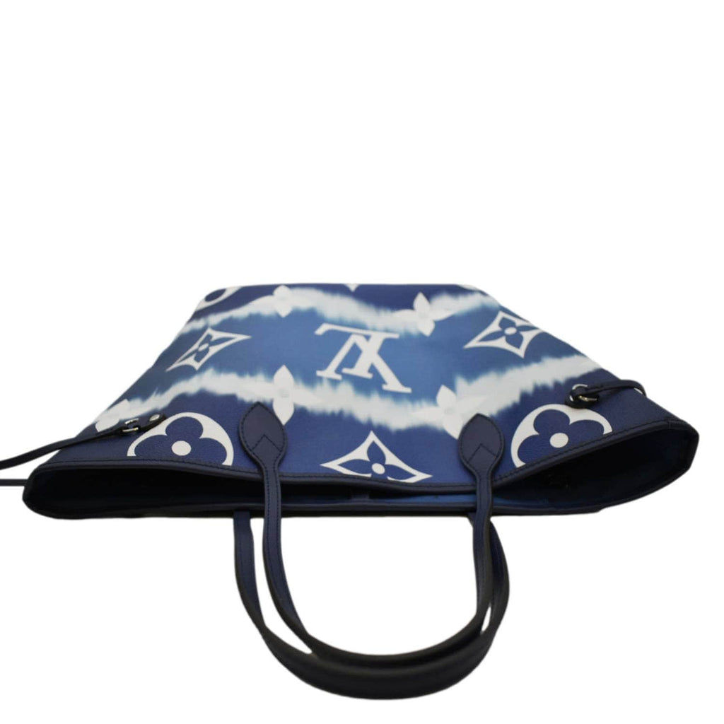 LOUIS VUITTON Neverfull MM Escale Monogram Canvas Shoulder Bag Blue