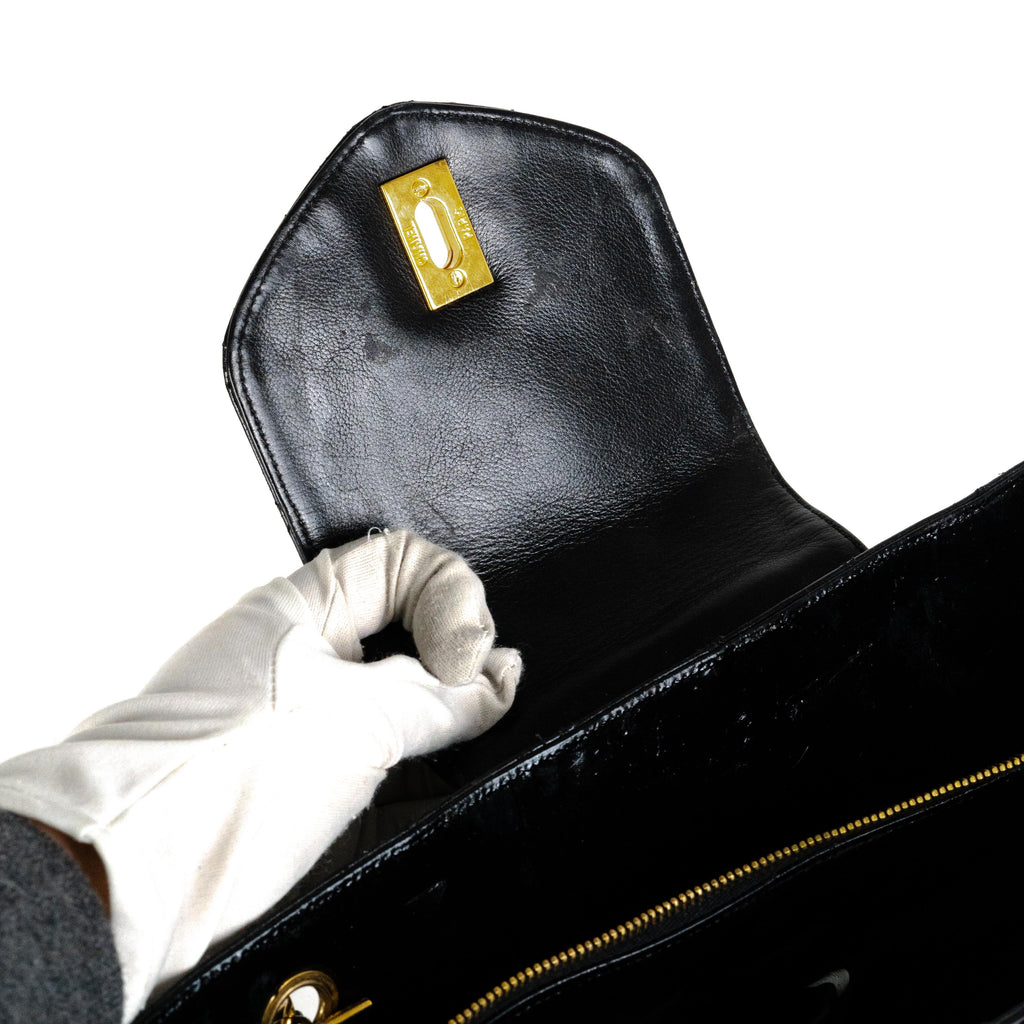 Chanel Supermodel Patent Tote Black
