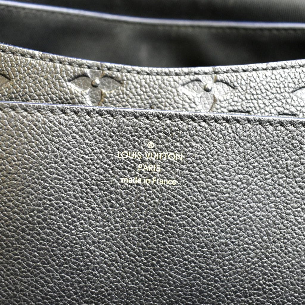 LOUIS VUITTON Blanche MM Empreinte Leather Shoulder Bag Black
