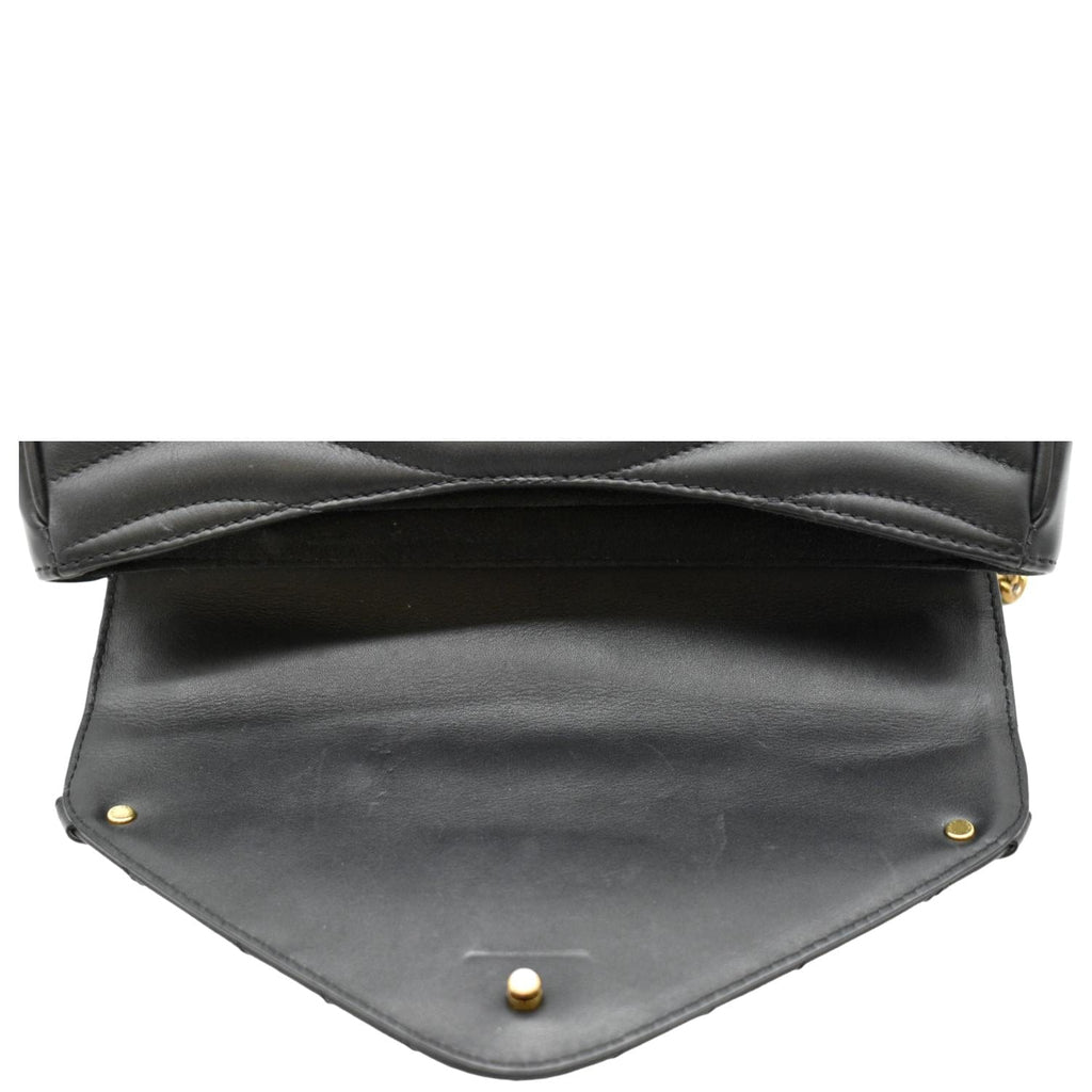 LOUIS VUITTON New Wave Chain MM Calfskin Leather Shoulder Bag Black