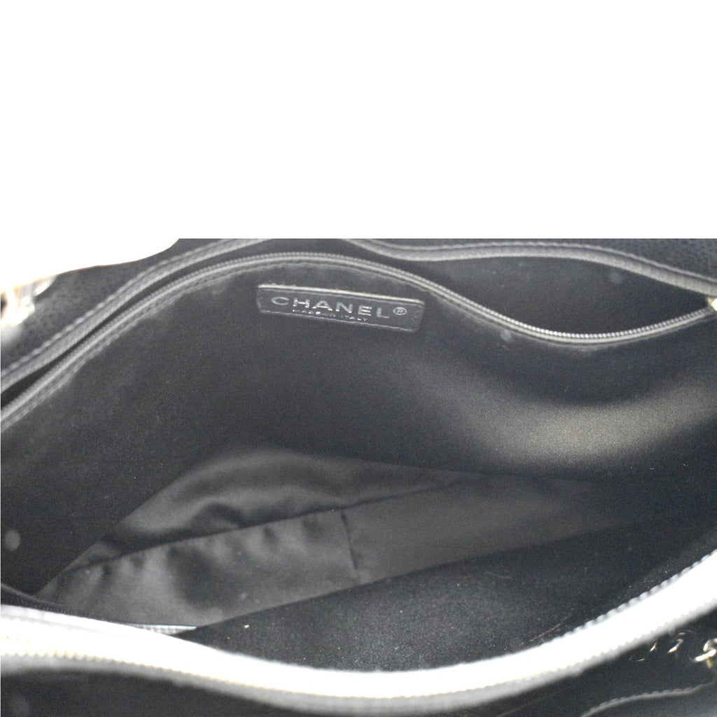 CHANEL Grand Shopping Quilted Caviar Leather GST Tote Bag Black