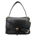 LOUIS VUITTON Blanche MM Empreinte Leather Shoulder Bag Black