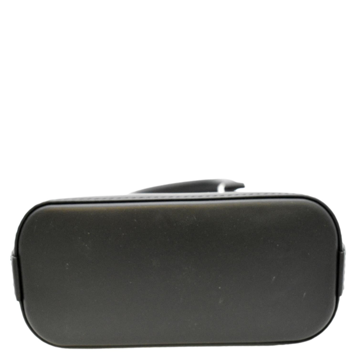 LOUIS VUITTON Nano Alma Epi Leather Top Handle Shoulder Bag Black