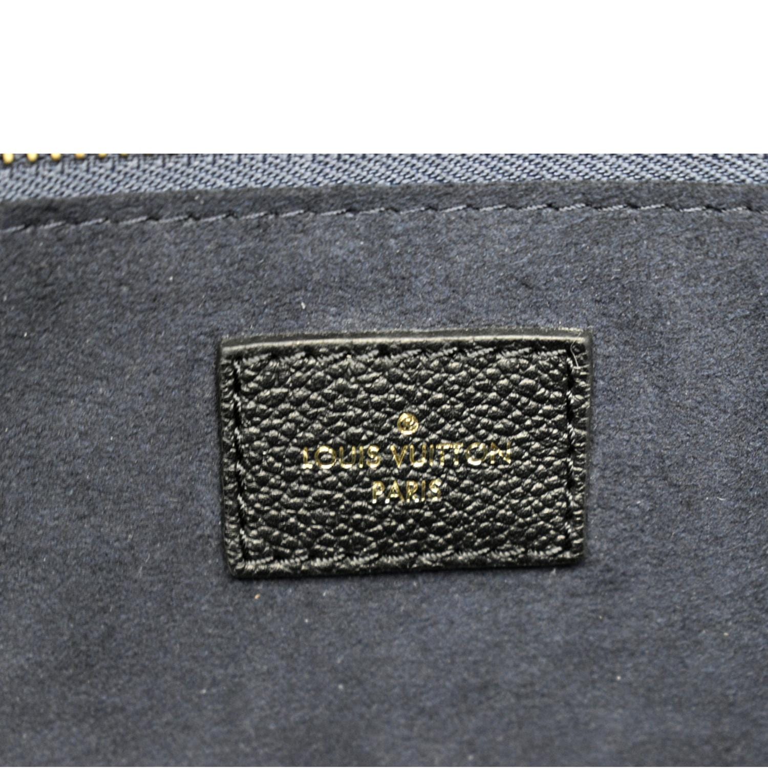 LOUIS VUITTON Neverfull MM Monogram Empreinte Tote Bag Black